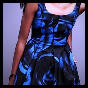 Gap blue/black floral dress